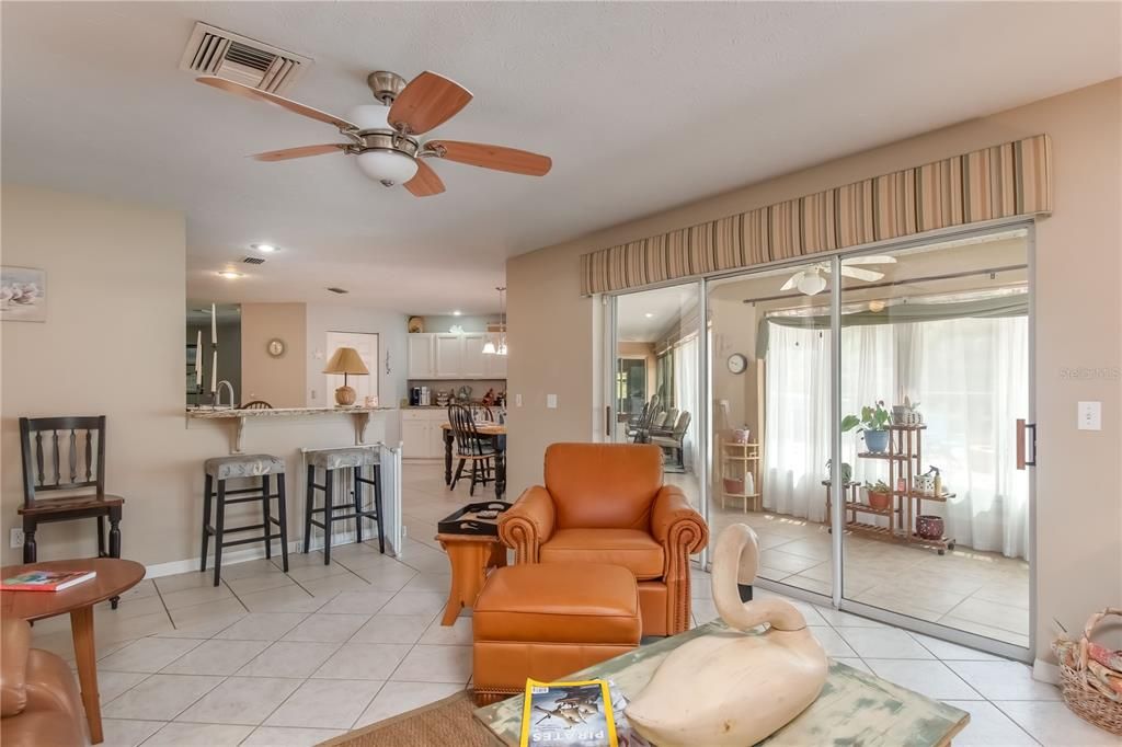 FAMILY ROOM AND KITCHEN