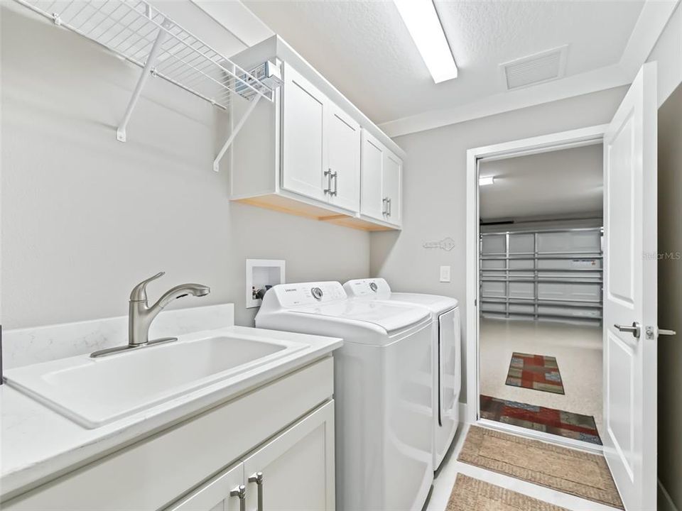 Indoor Laundry with Extra Cabinetry