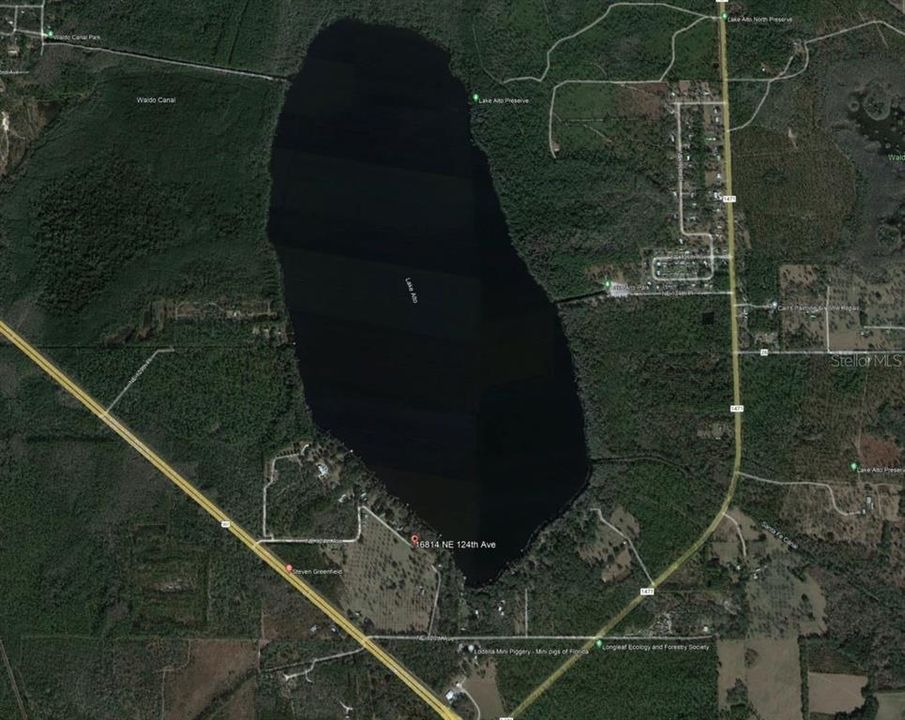 Aerial View of Lake Alto from the GIS Mapping System