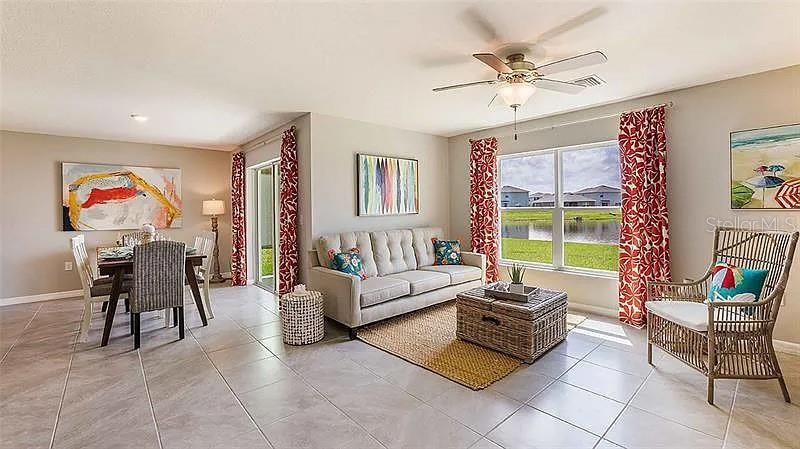 Model home staged living area and master bedroomphoto credit DR Horton