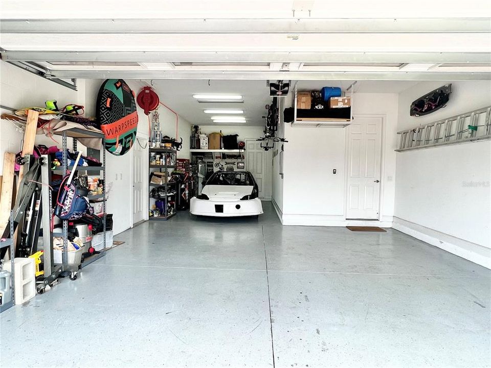 The tandem garage is a convenient addition to this estate.