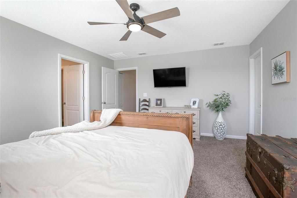 Master Bedroom with two walk in closets.