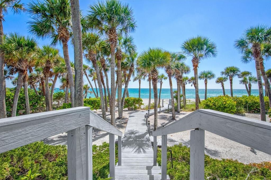 Private Boardwalk Leads to Powdery White Sand