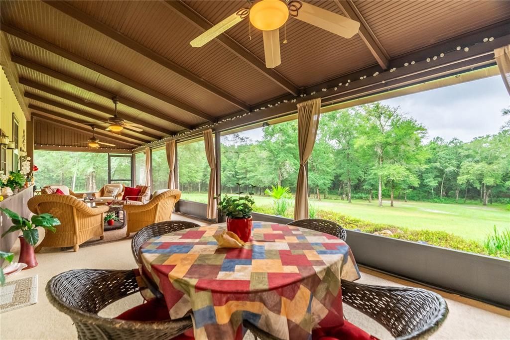 Plenty of room on the front porch for plenty of furniture to entertain and lounge around after a day of flying.