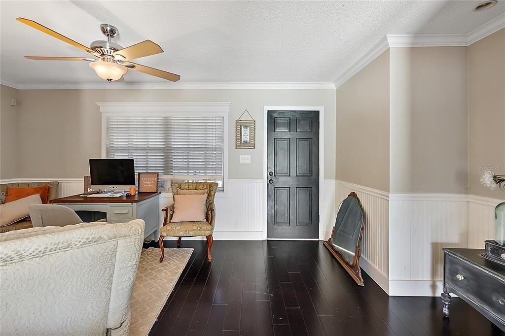 Office Area with Door leading to Back Patio Area