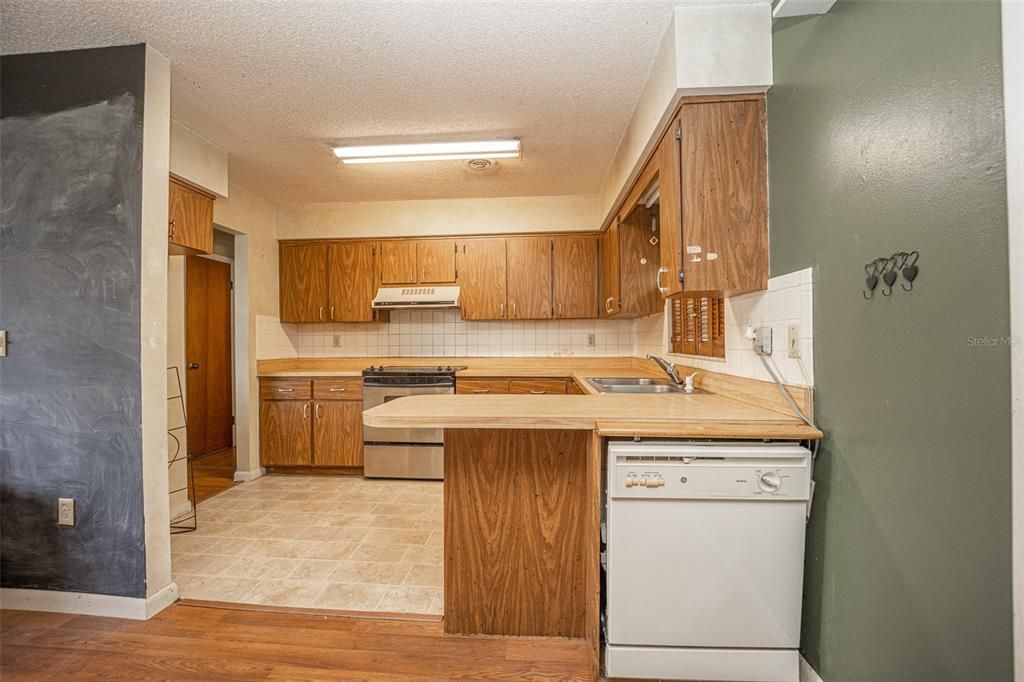 Kitchen with ample cabinet and counter space