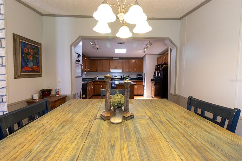 Dining Room looking to kitchen.