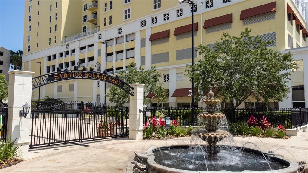 Station Square Building and entrance to the park.  The unit is on this side