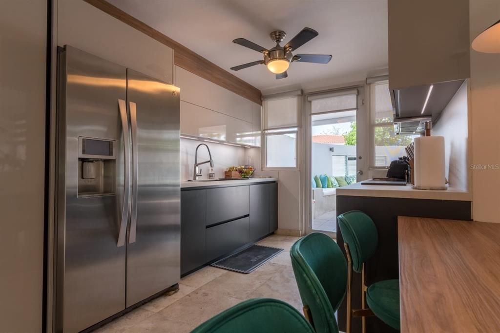 Kitchen Opens to Patio