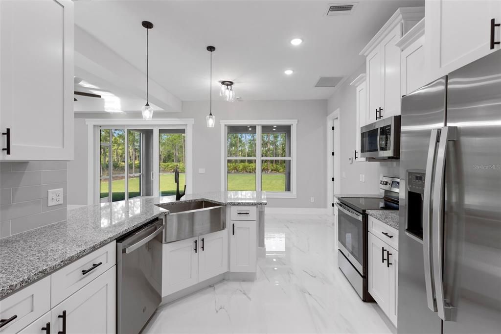 Kitchen - Large impact windows - abundant natural sunlight