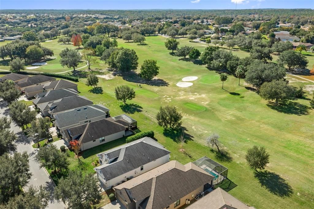 Aerial view of golf course from this home's location looking to the south.