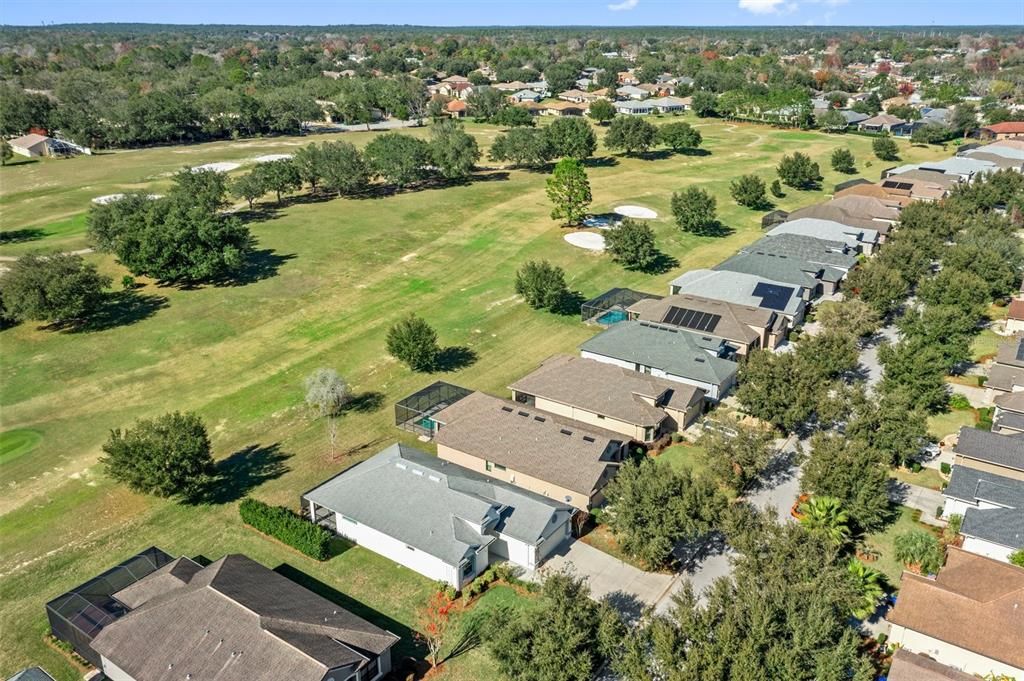 Aerial view of the golf course from this home's location looking to the north.