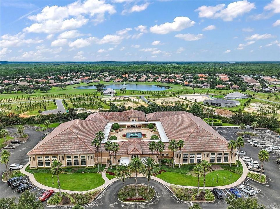 An Aerial View of the more than 60,000 SF Bella Vita Facility which is home to many Citrus Hills amenities, allowing residents to live the "Beautiful Life".