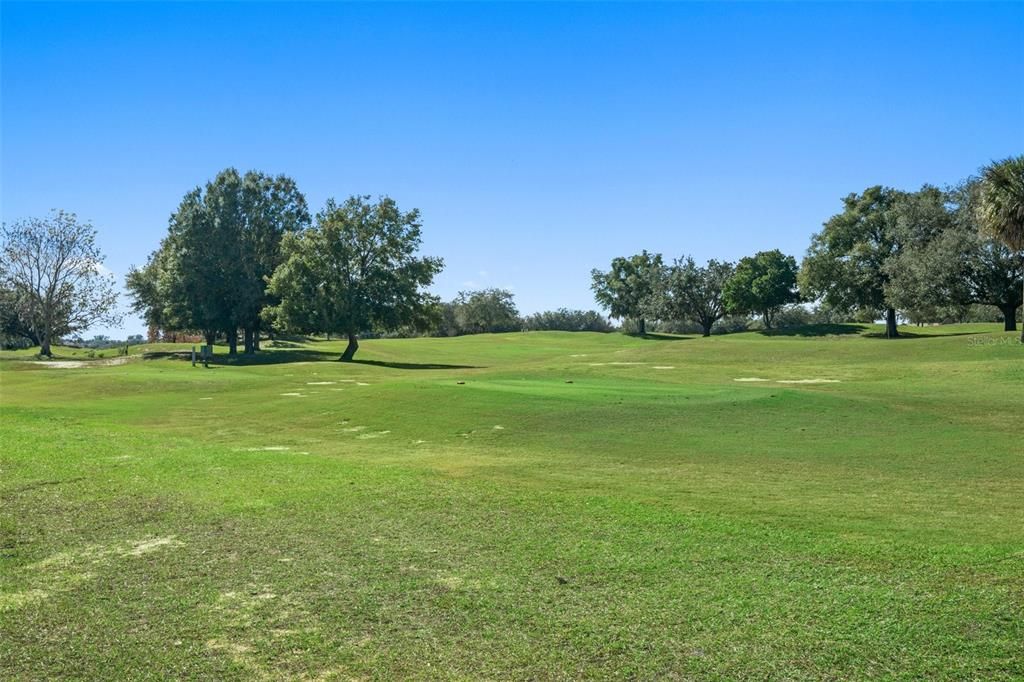 View from backyard of the golf course