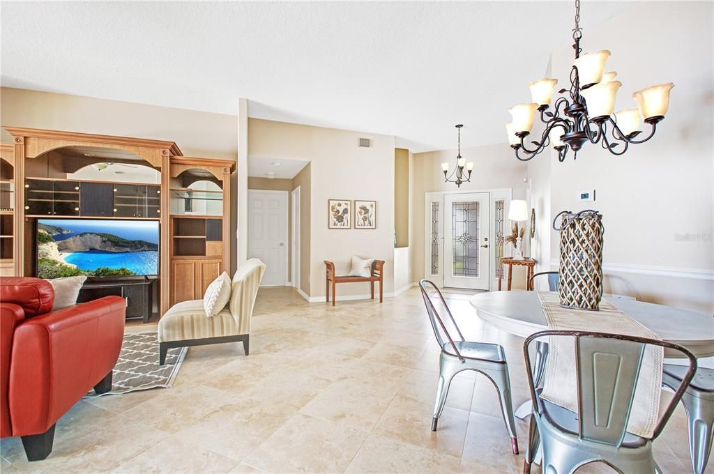 Dining Room overlooking spacious Family Room