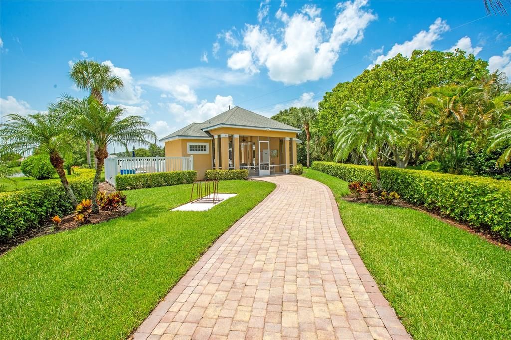 Entry into Pool and Cabana Area