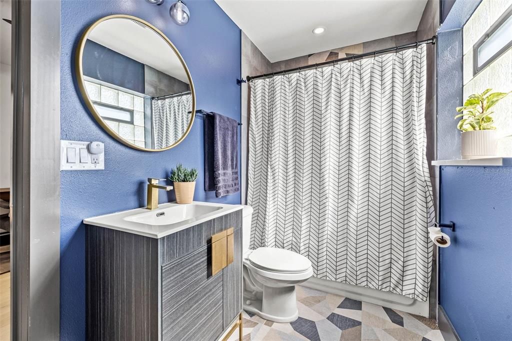 Even the guest bathroom is a wow factor!