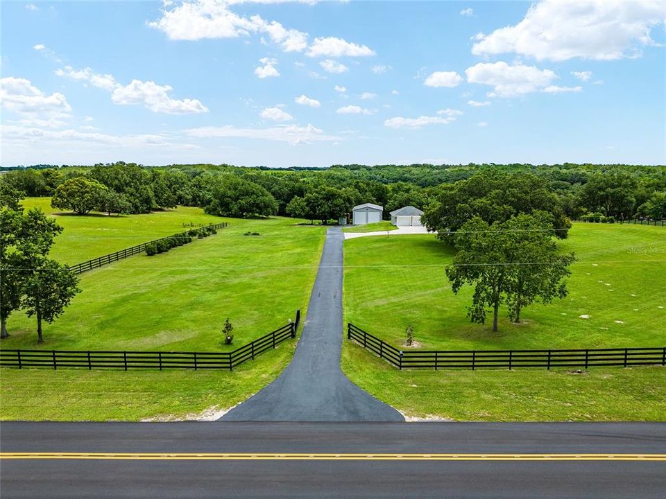 HAYWOOD GROVE ROAD in LAKE COUNTY is the paved road with double yellow lines in front of home.