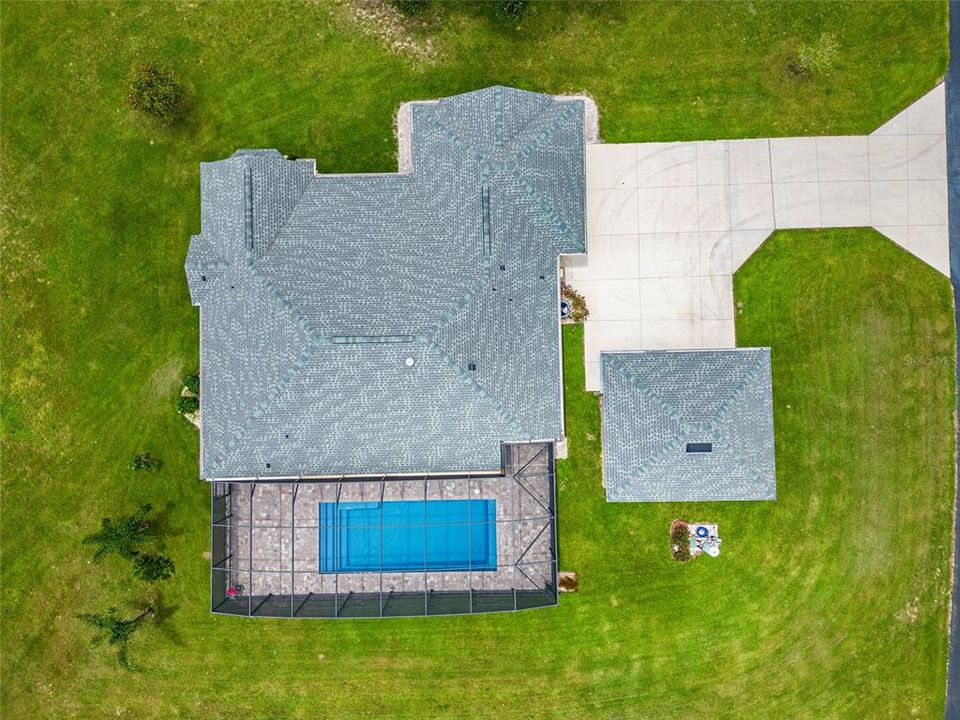 AERIAL VIEW of footprint of home