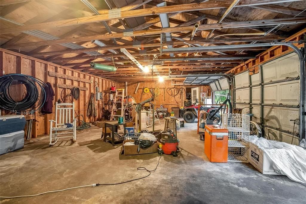 Inside detached garage/workshop