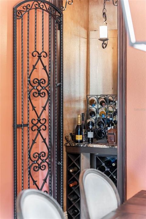 Wine storage in the Dining room