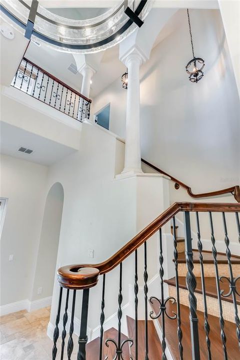 Open and main stair case