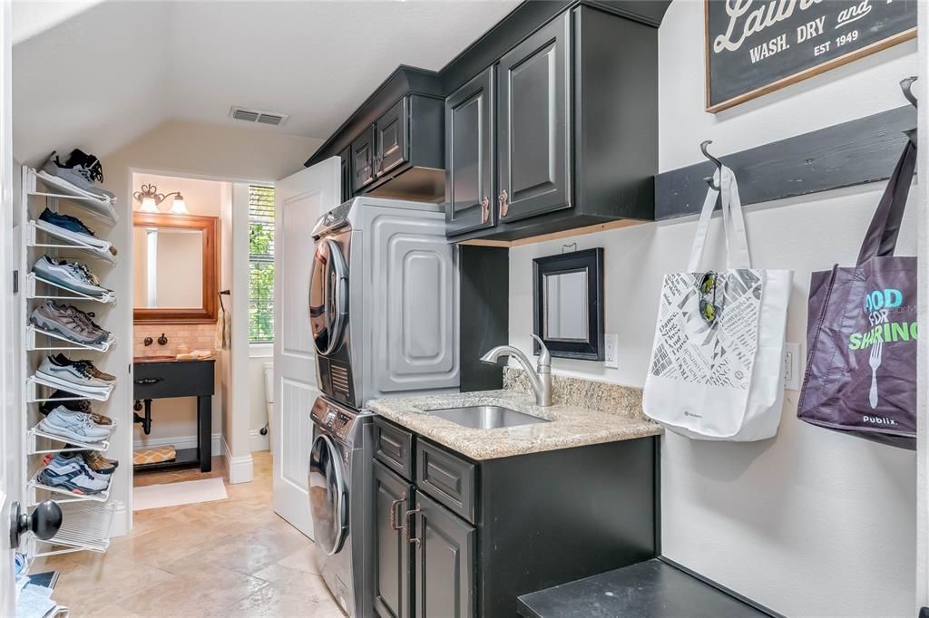 First floor - laundry and bathroom