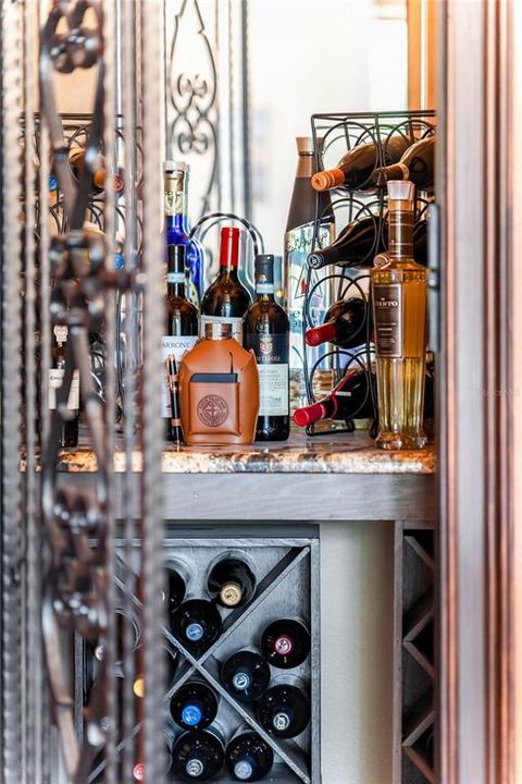 Wine storage in the Dining room