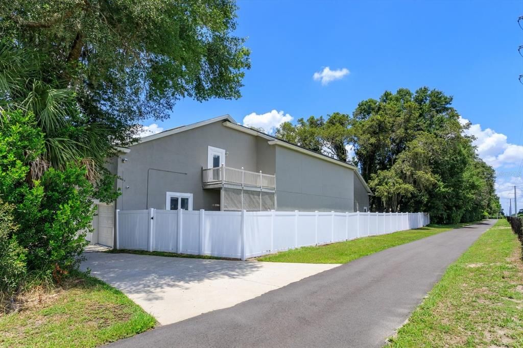 Back of home, Private road entrance/exit