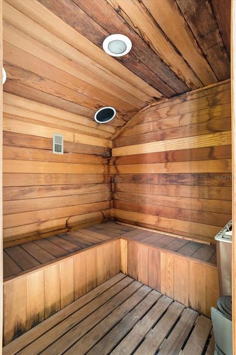 Sauna in upstairs gym