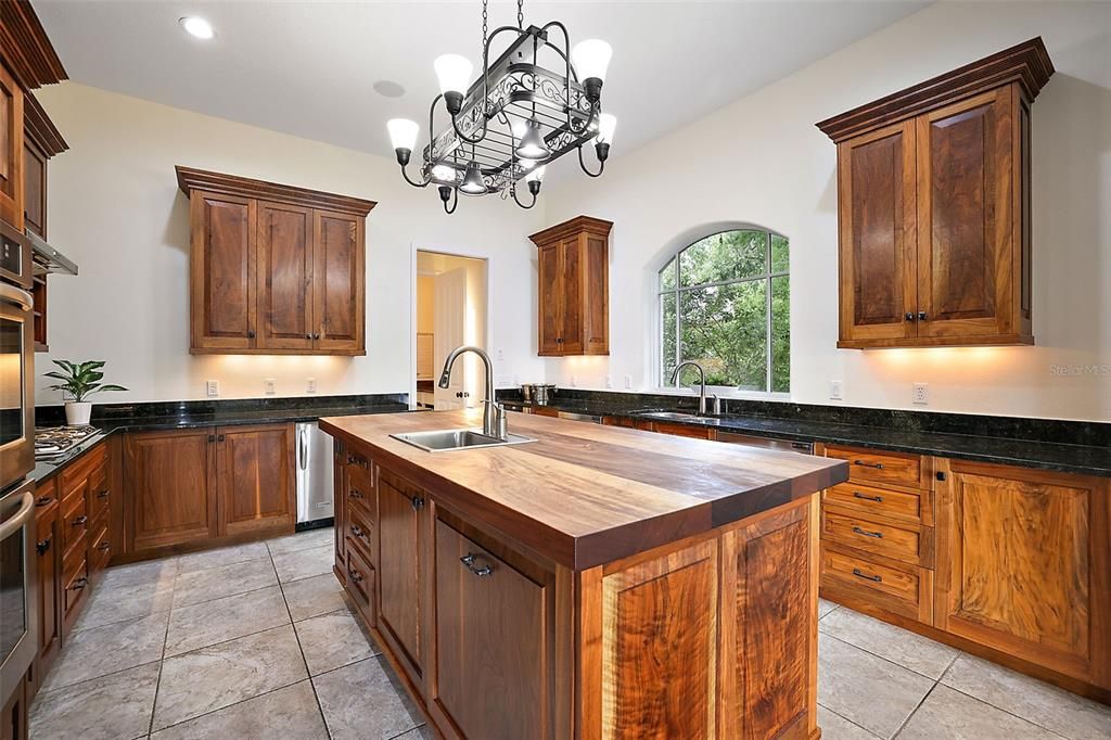 Mahogany Butcher Block on Island