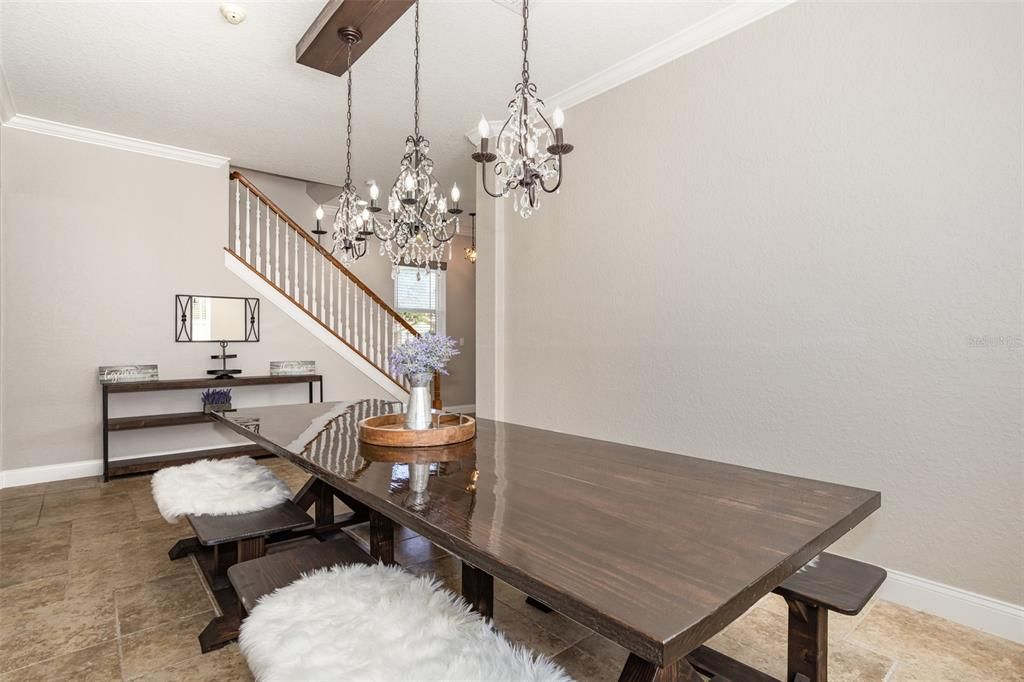 Dining Room w/custom 10ft table