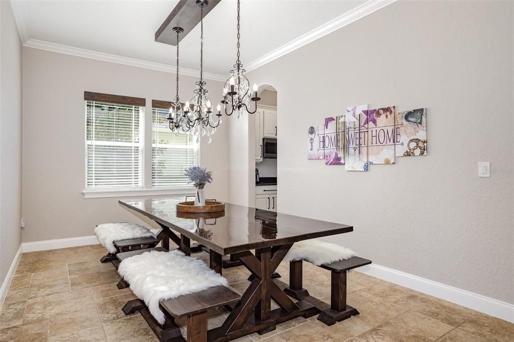 Dining Room w/custom 10ft table