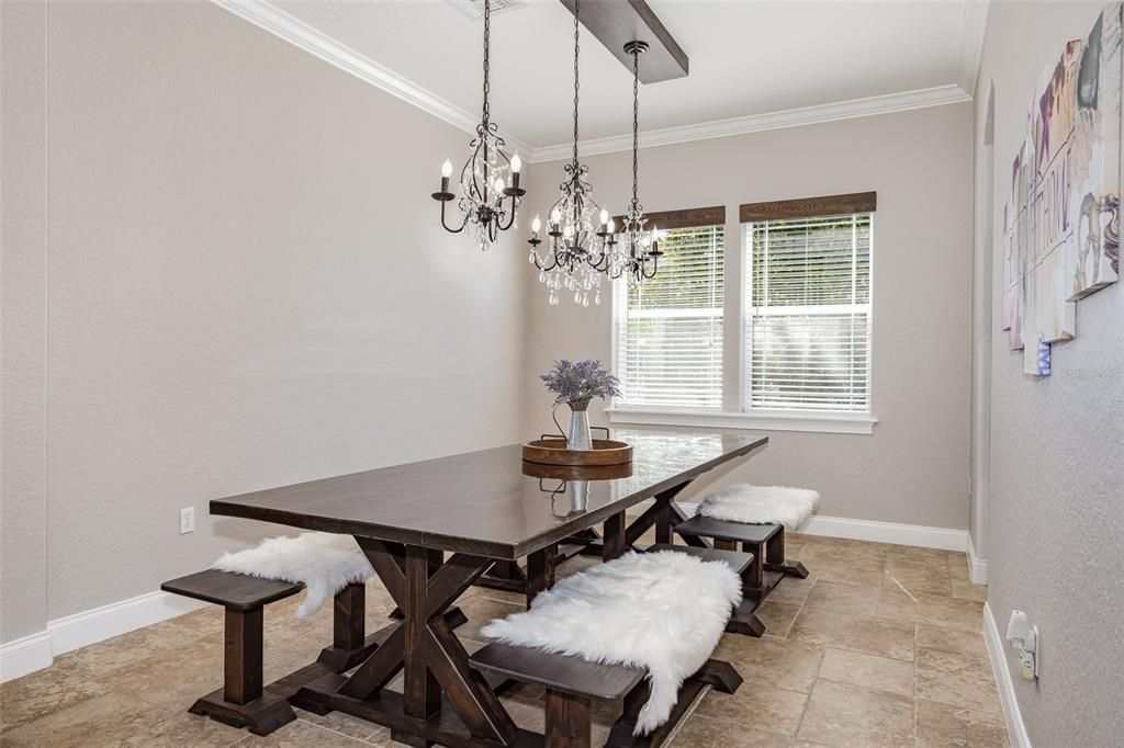 Dining Room w/custom 10ft table