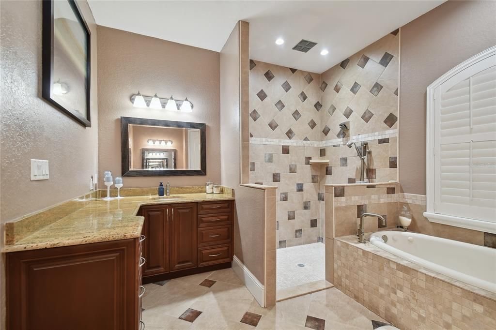 Master Bath with separate vanities.