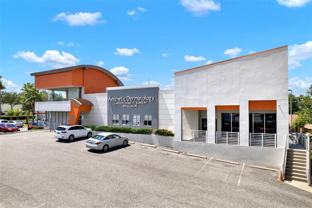 Front of building view from Hwy 27 North. The area to the right is your future office.  Signage is permissible and electrical is in the wall for lighted signs