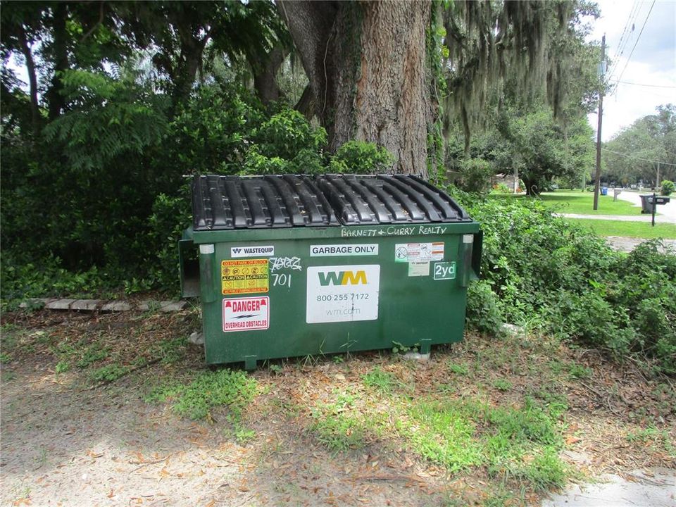 Dumpster on site