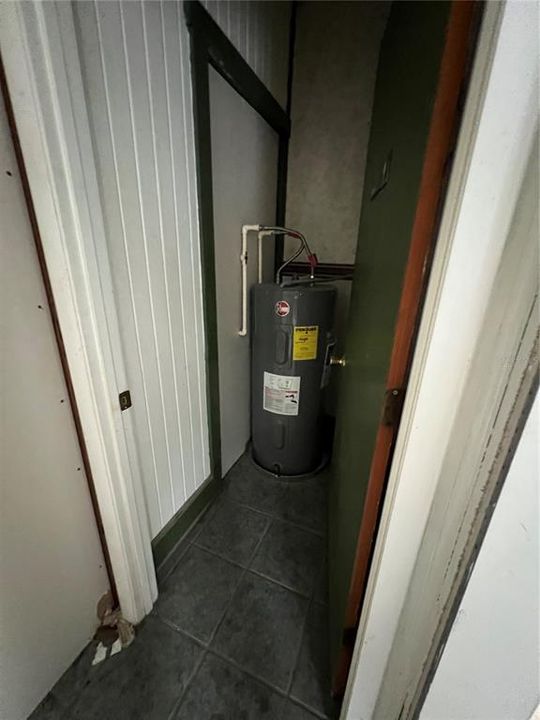 Water heater in closet