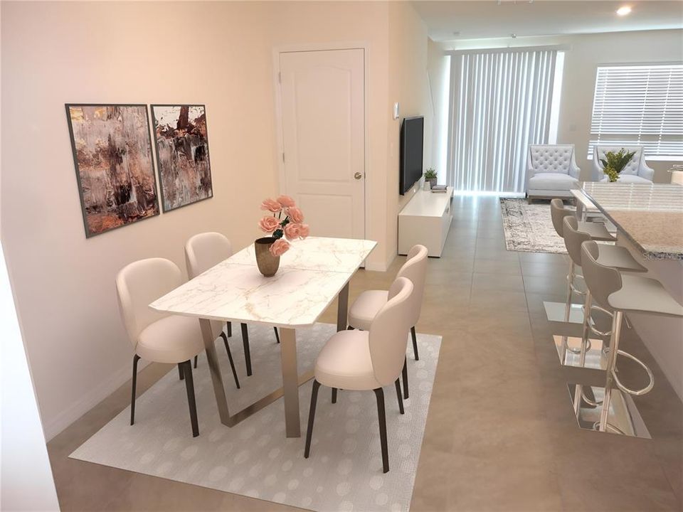 Virtual staged dining area