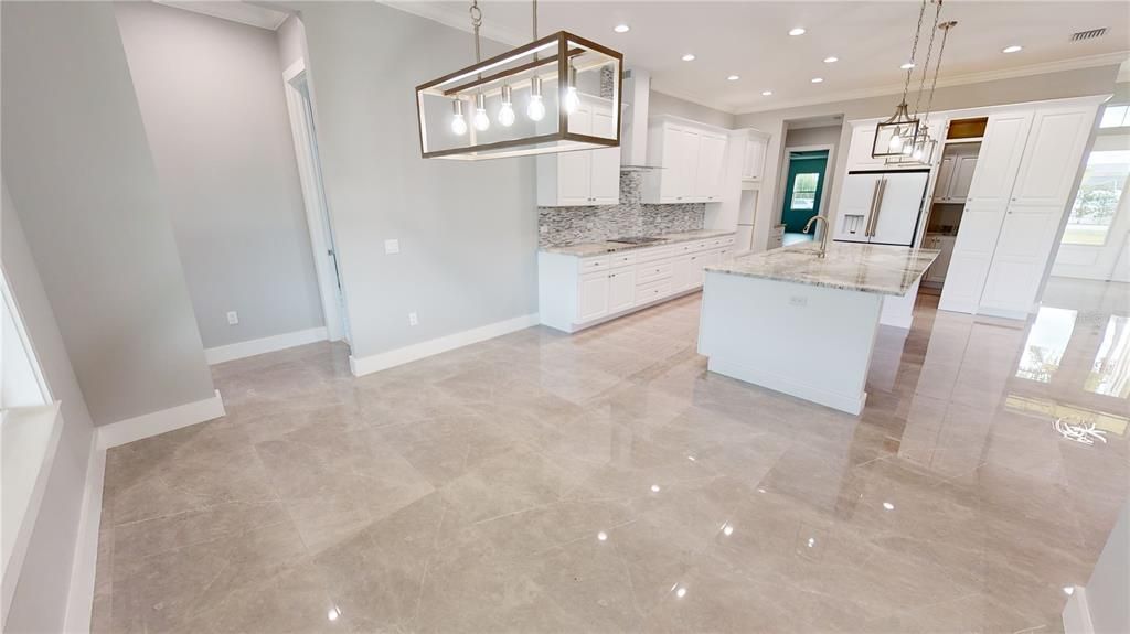 Dining area and kitchen