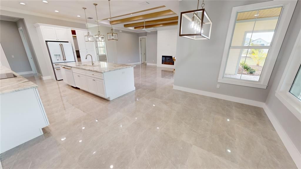 Dining area and kitchen