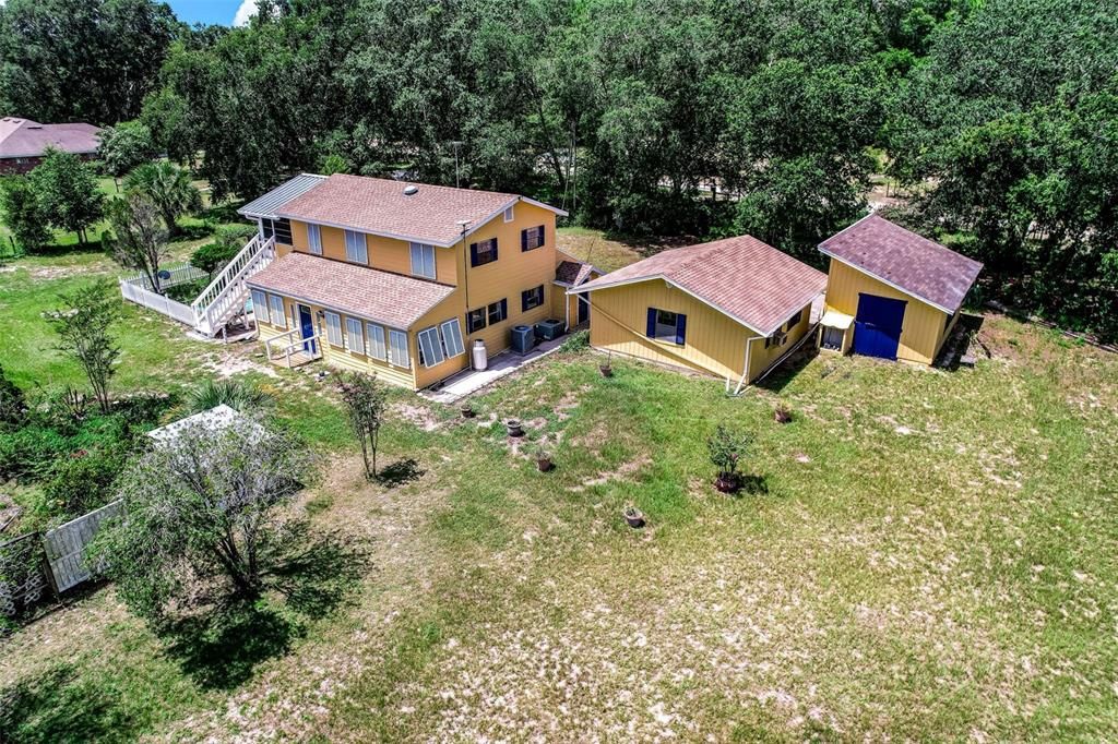 Aerial view of rear of property