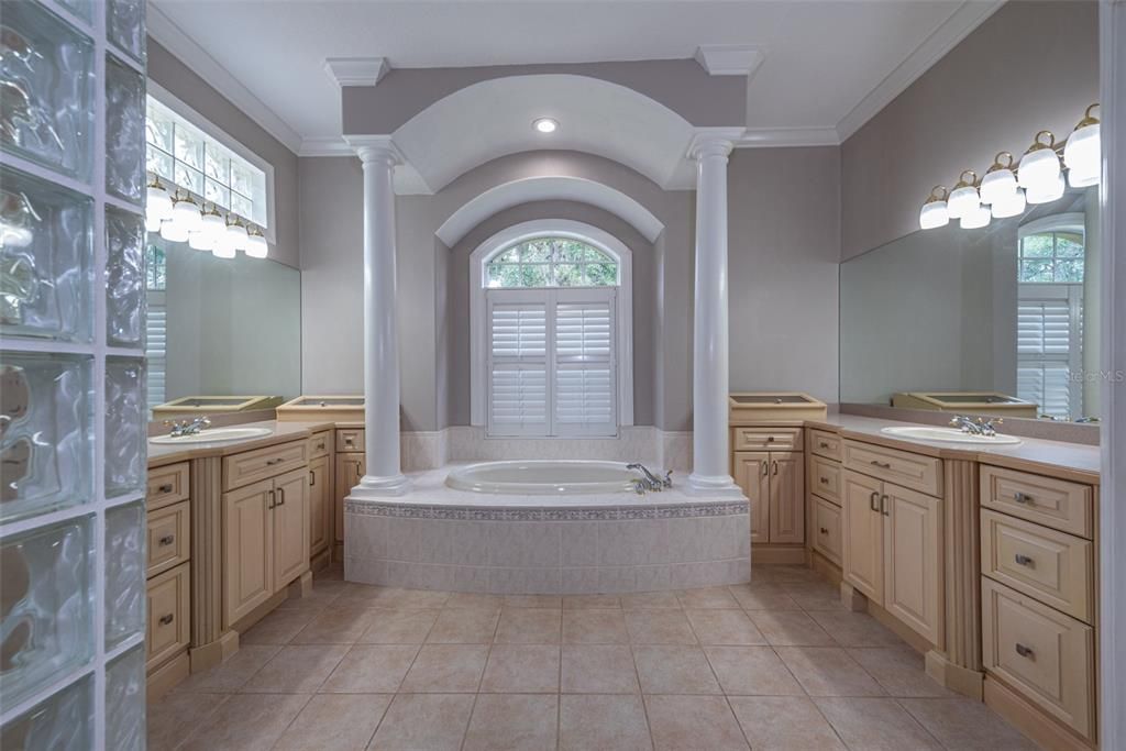 A master bath fit for a king and queen.