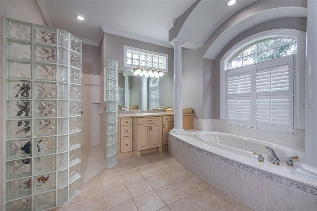 A soaking tub when you want to relax and shower for when you're in a hurry.
