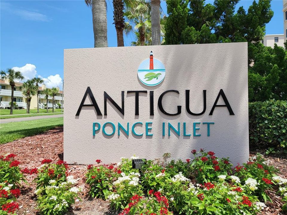 Antigua Front Entrance Sign