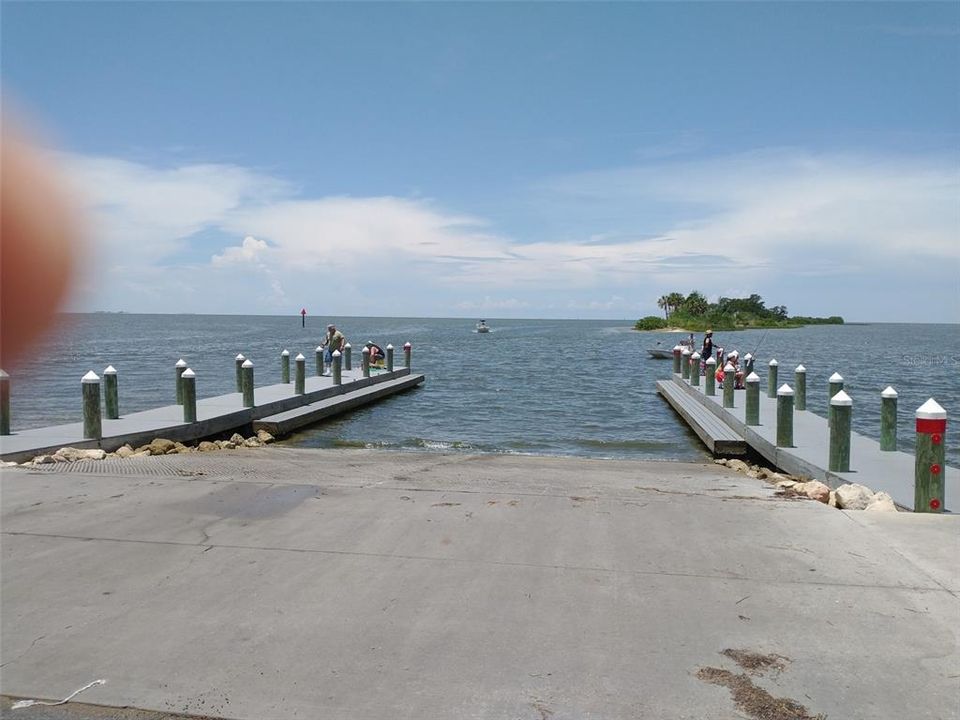 One of many boat ramps in area