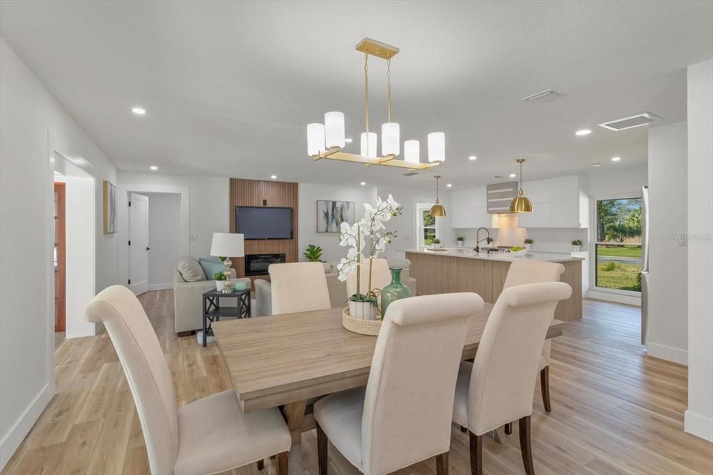 Dining looking over toward Family Room and Kitchen