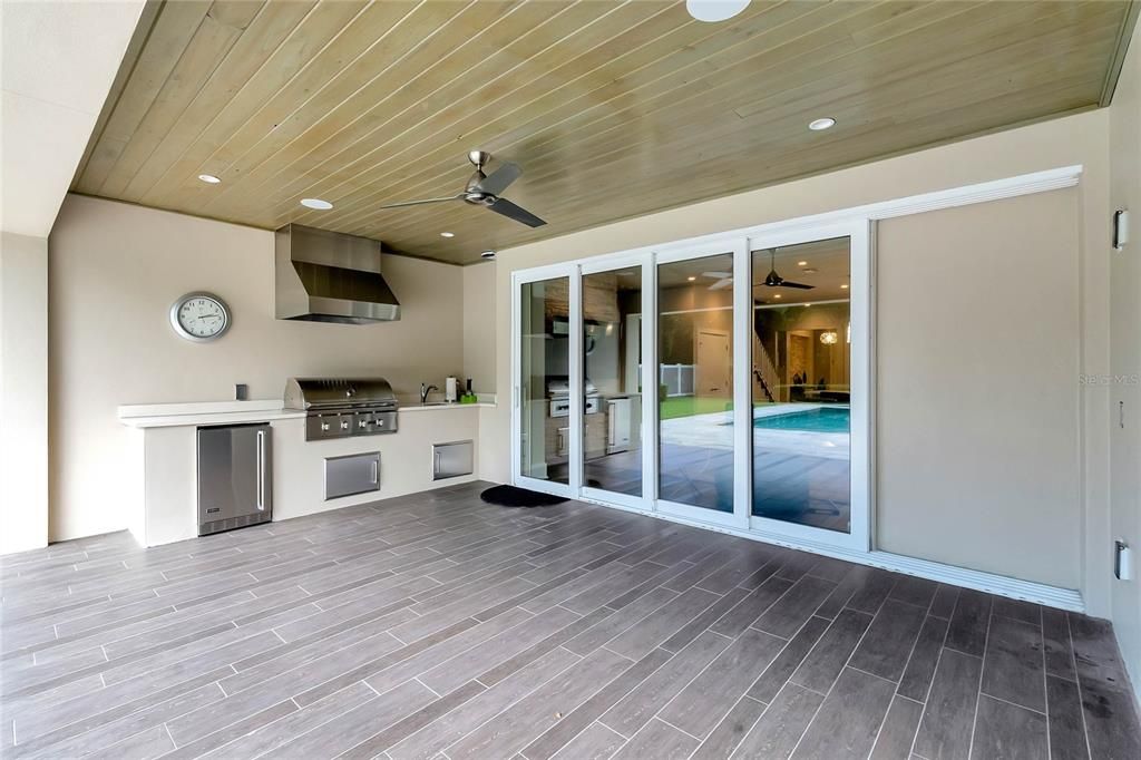 Transitional Room with Summer Kitchen