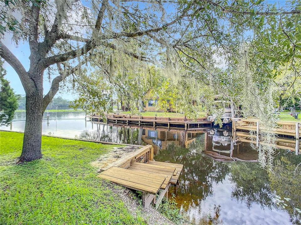 Wood steps built for Canal waterway access; great for when going canoeing or kayaking