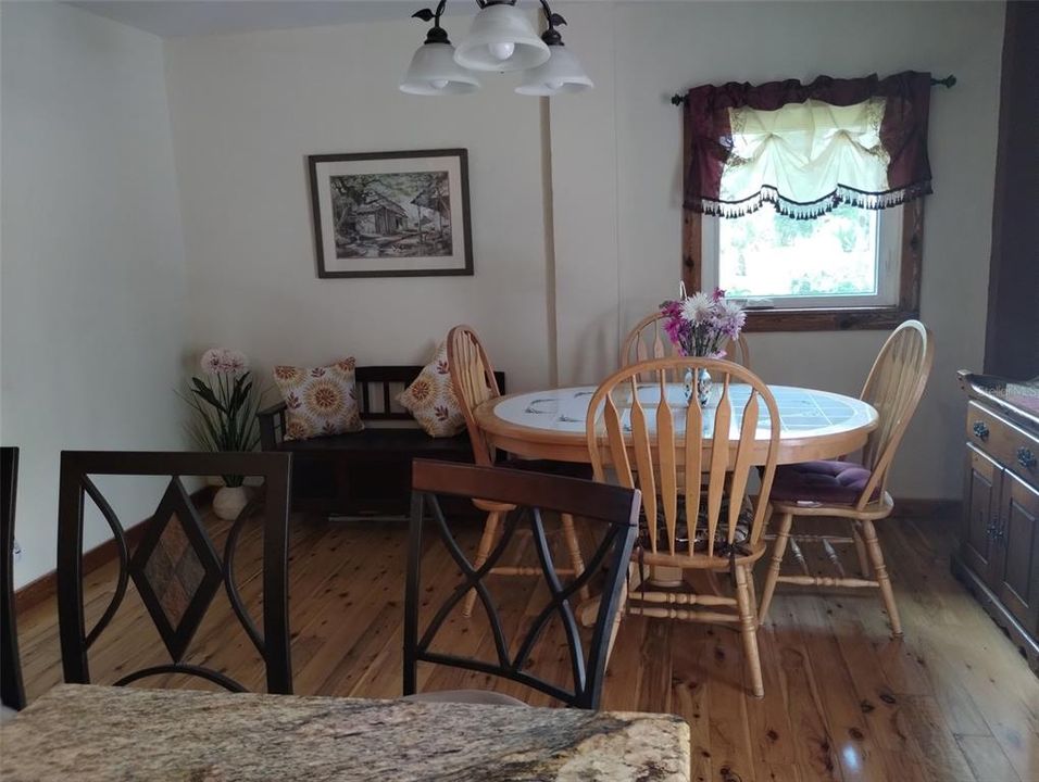 Dining room freshly painted from red walls